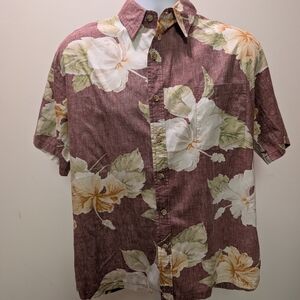 Tropical Floral Button Down Shirt